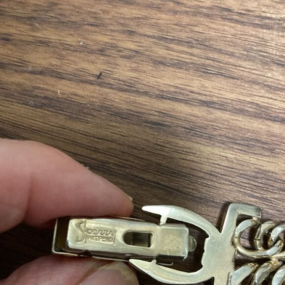 Vintage Signed Sperry Chunky Curb Chain Goldtone Choker Necklace. Circa 1950’s. - Picture 4 of 6